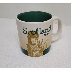 Starbucks Scotland 3oz Coffee Mug Mini Espresso Cup 2014 Bagpipes Clean